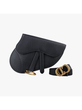 Dior Saddle Black Leather Shoulder Bag